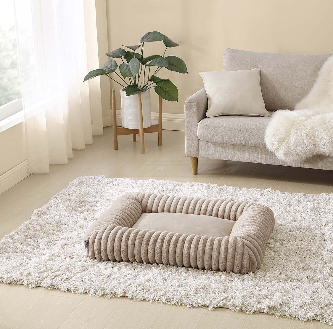 Sealy® Snuggle Support Pet Bed Tan – www.sealypet.com