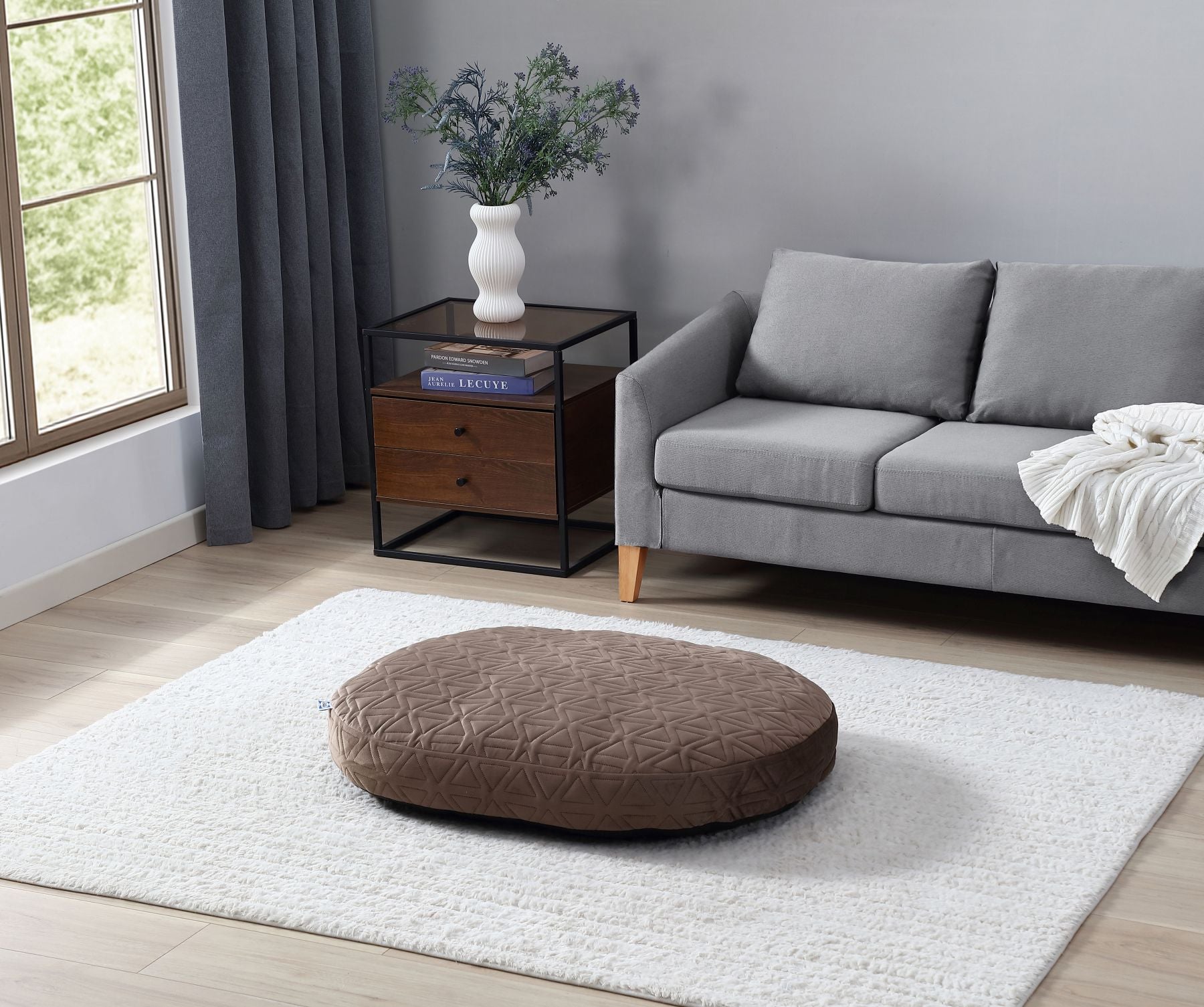Sealy® Elegance Oval Pet Bed, Brown