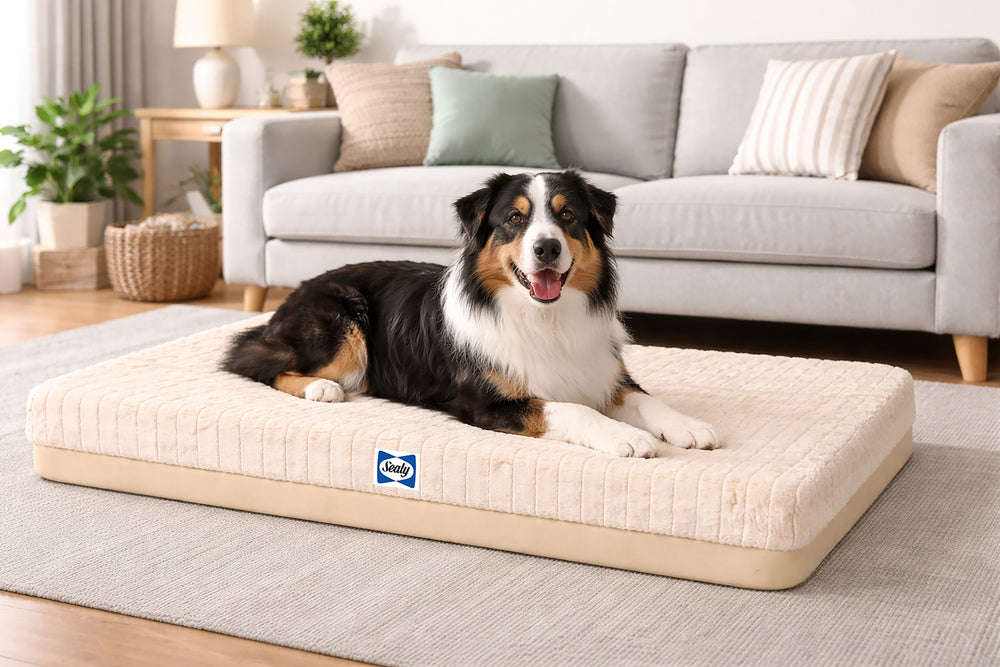 Sealy® Sculpted Faux Fur Memory Foam Crate Mat